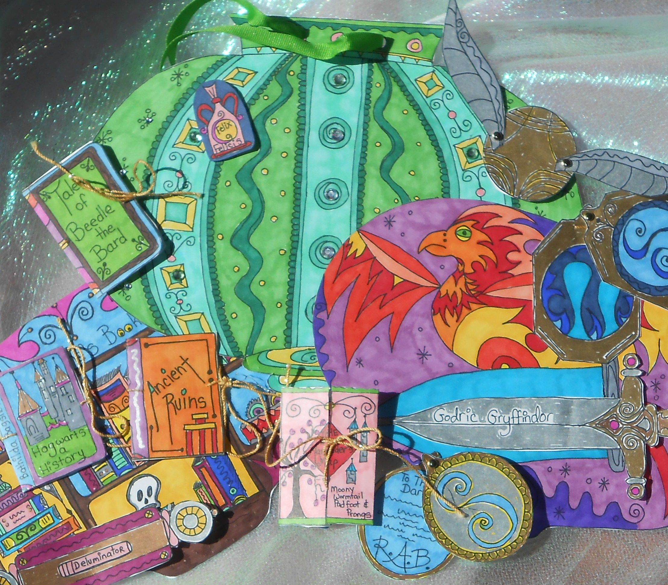 HERMIONE'S BEADED HANDBAG:  a Paper Quiet Book Craft