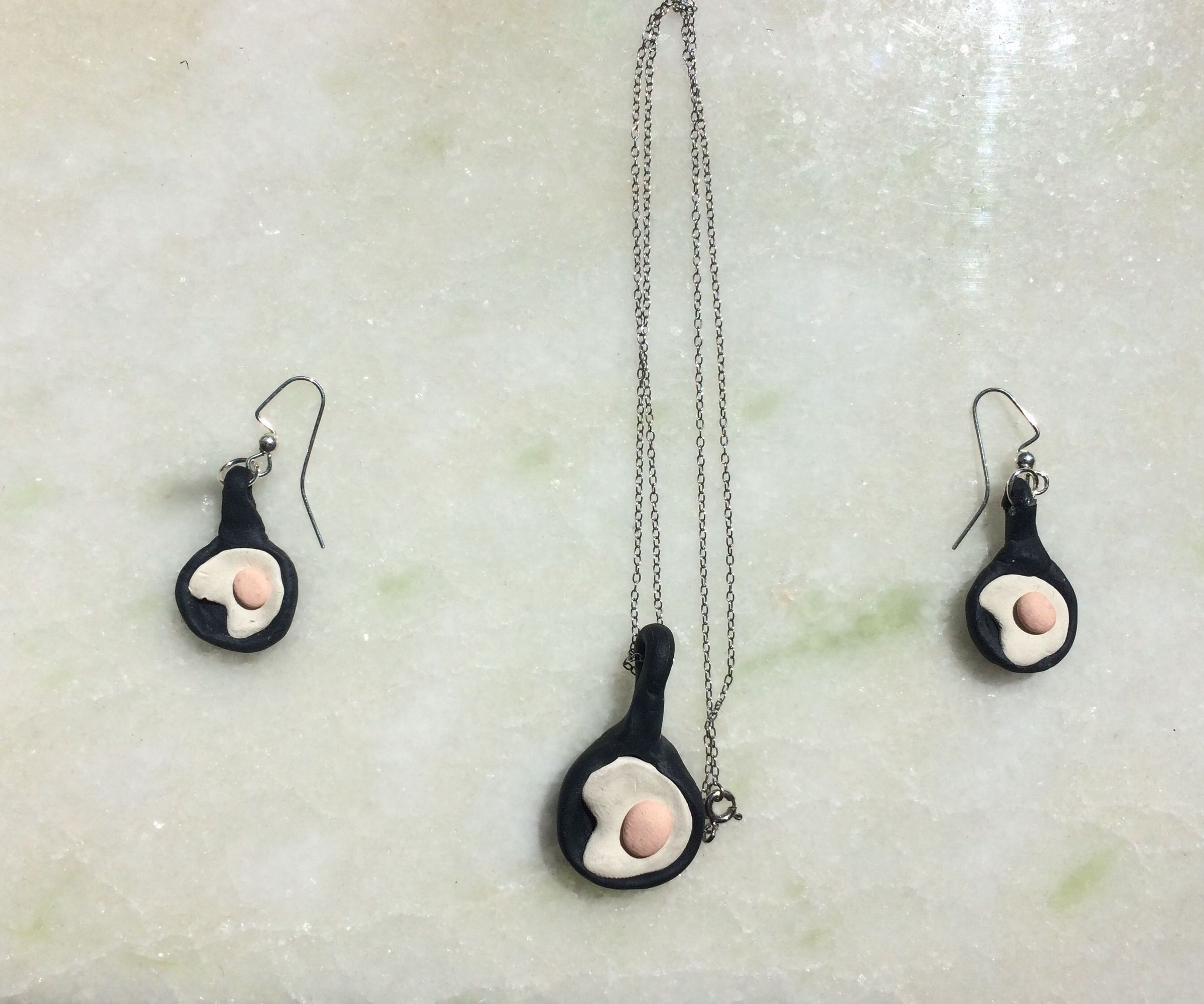 Fried Egg Jewelry Set