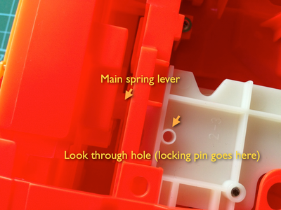 Locking Back the Main Spring Lever