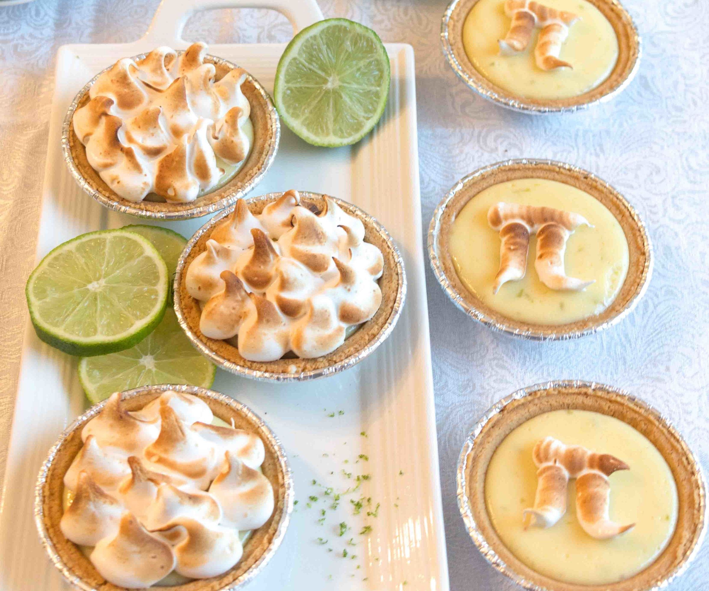 Key Lime Meringue Pie or Tartlets 