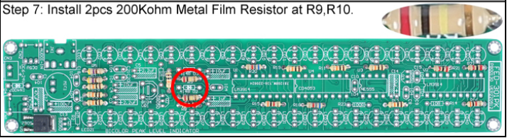 Install 2pcs 200Kohm Metal Film Resistor at R9,R10