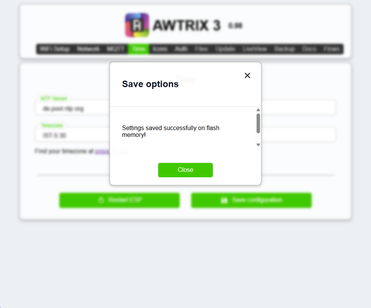 Wi-Fi Setup and AWTRIX Configuration