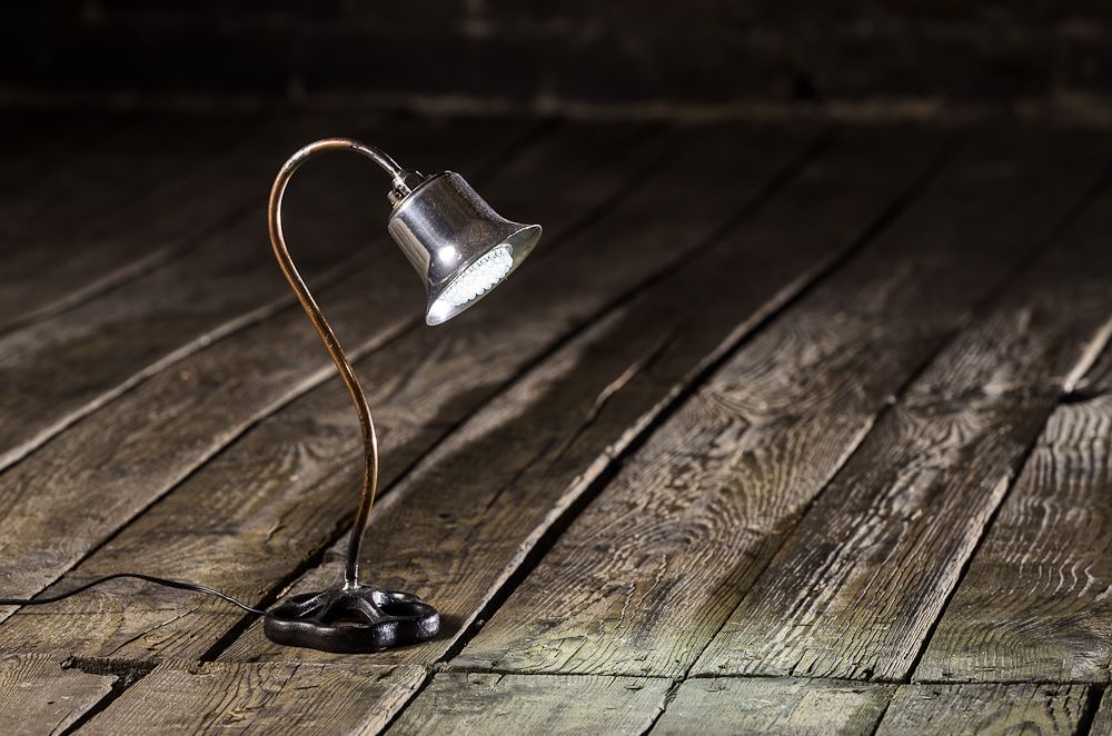 Cute little desklamp made from scrap Fullmetal, Steampunk