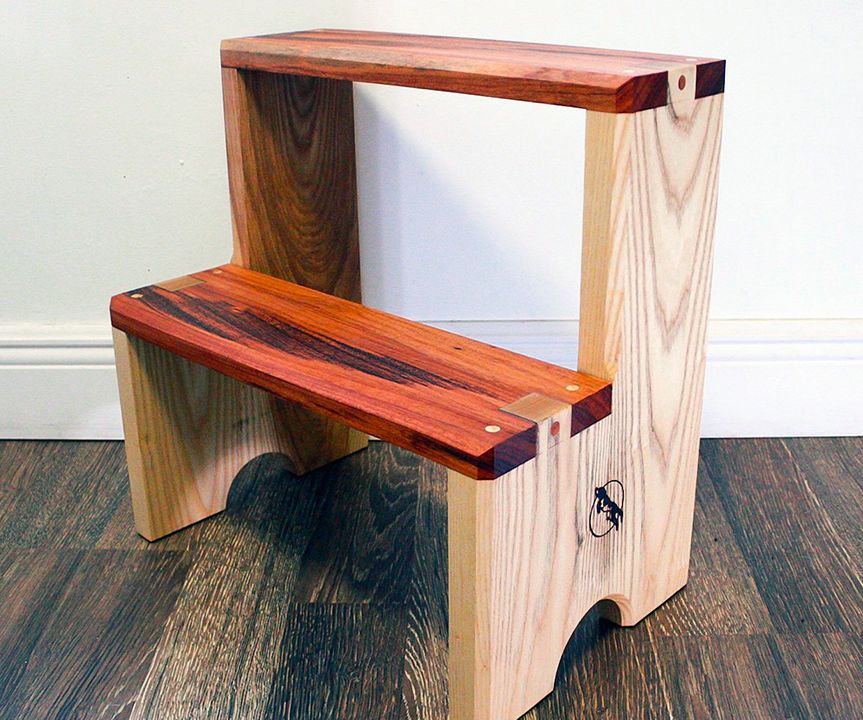 Basic Hardwood Step Stool