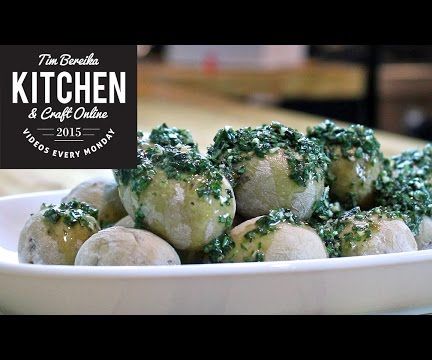 Wrinkled Potatoes with Mojo Verde