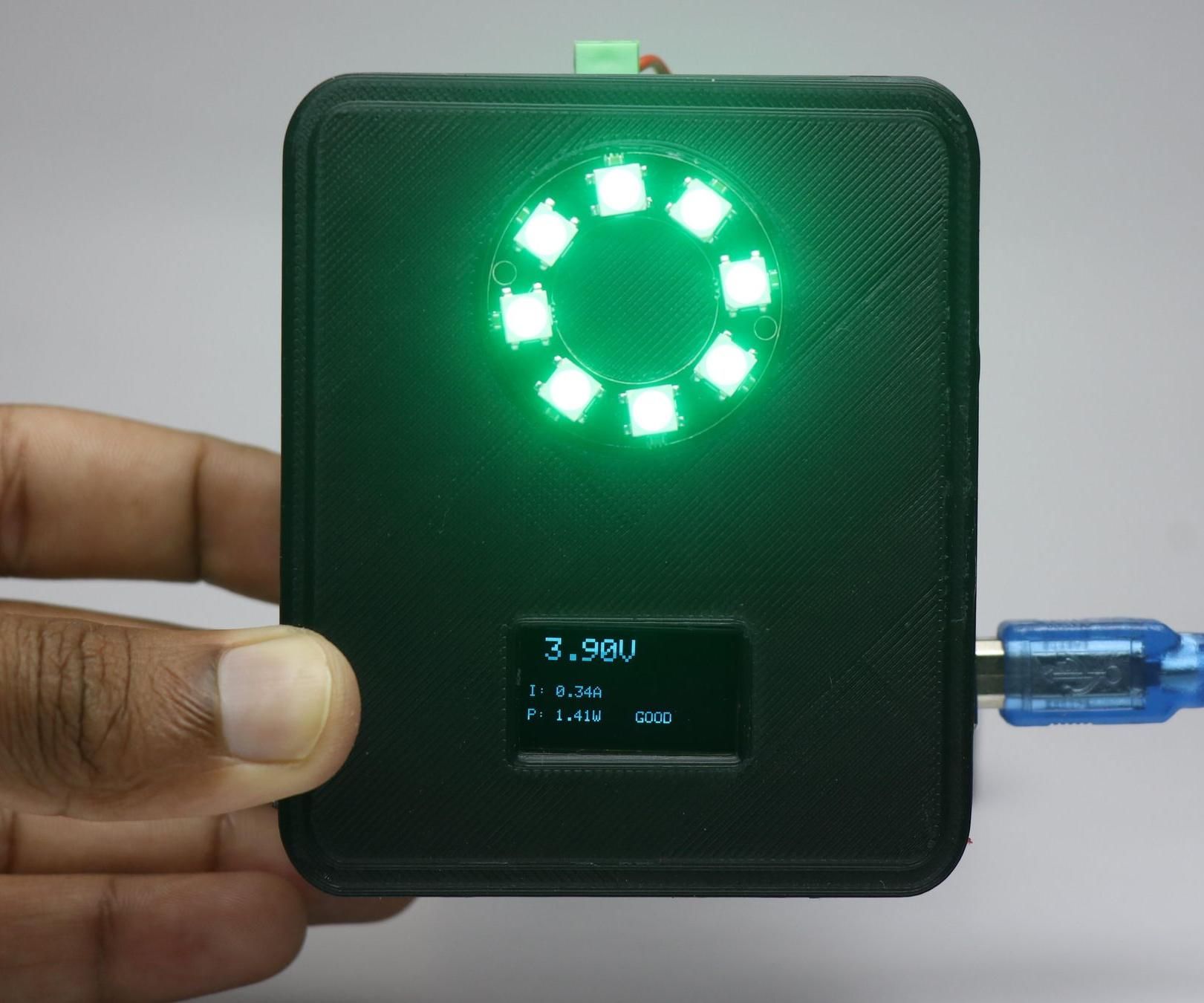 Arduino Battery Health Monitor With LED Indicator