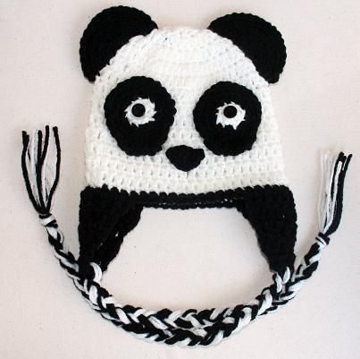Panda Bear Earflap Hat