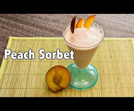 Low Calorie Tasty Peach Sorbet 