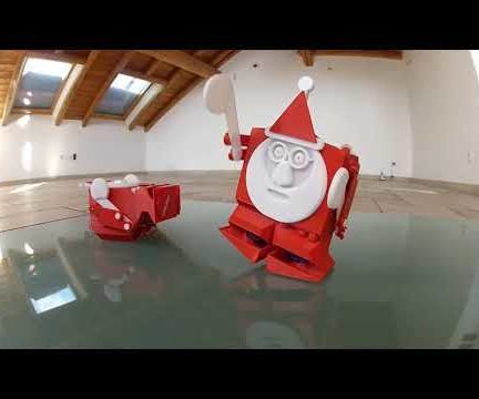 3D Printed Boxing Santa Biped Robot With LOLIN D32 Board and Smartphone App Using BLE With Arduino IDE
