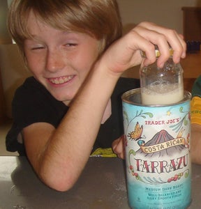 Place Small Container Into Larger Coffee Can