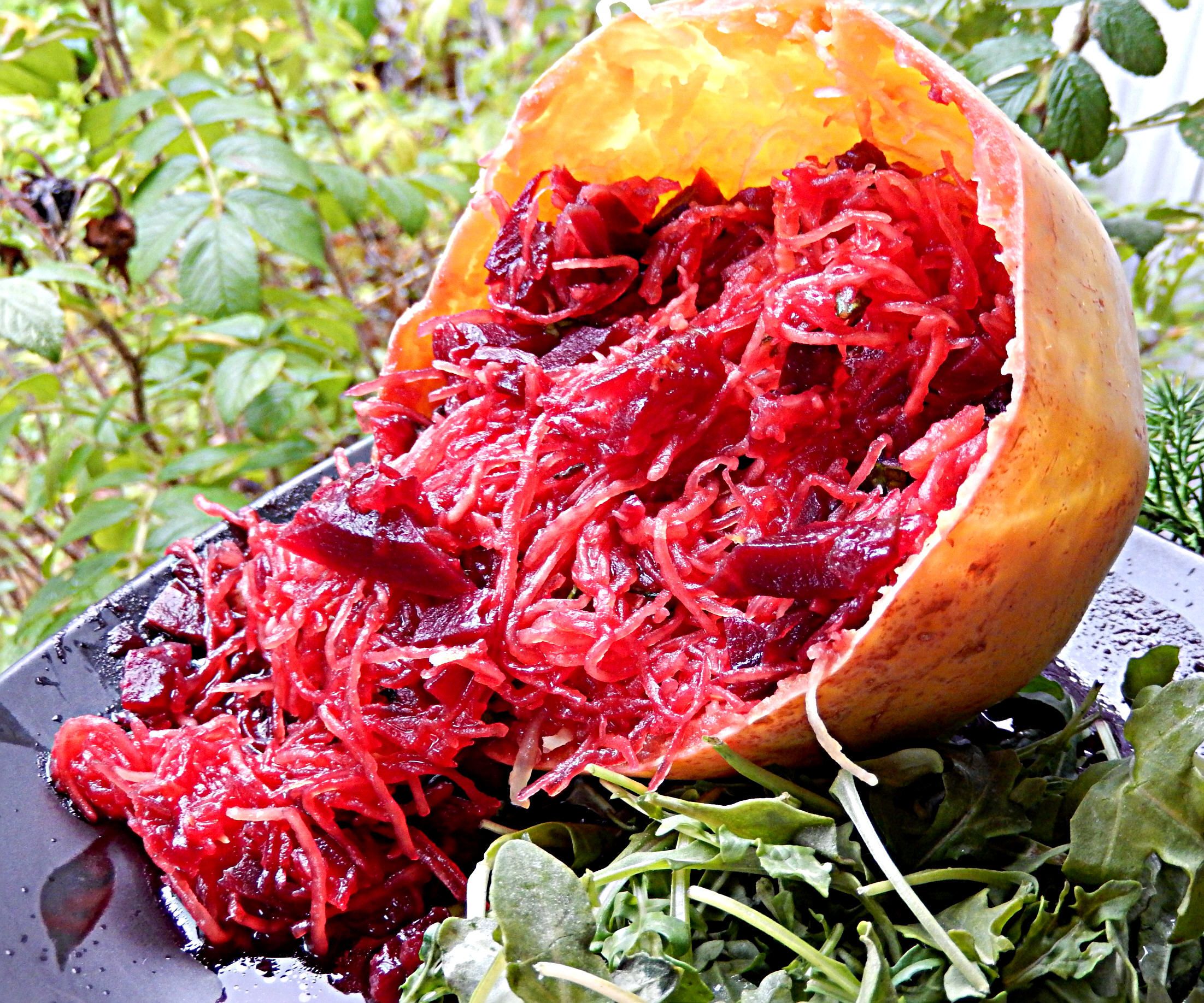 Bloody Brains ~ Spaghetti Squash and Beets