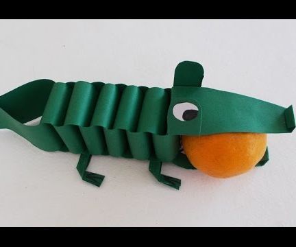 Easy Fun Crafts for Kids: Diy Paper Crocodile Tutorial