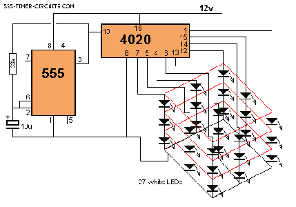 A 3x3x3 Led Cube for the Absolute Beginner Using a 555 Timer and 4020 IC - No Programming