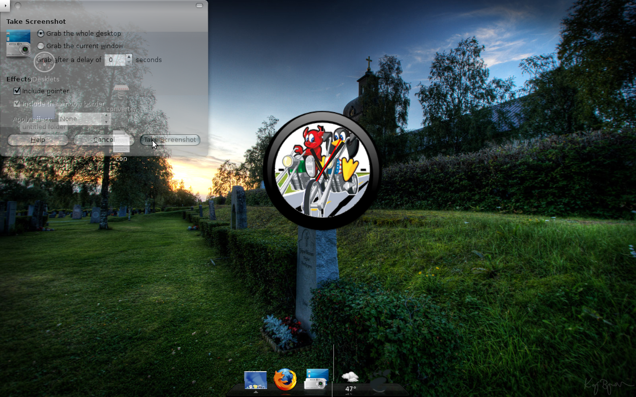 Part 1:personalized Gdesklets Clock Image