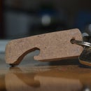 Wooden keychain bottle opener