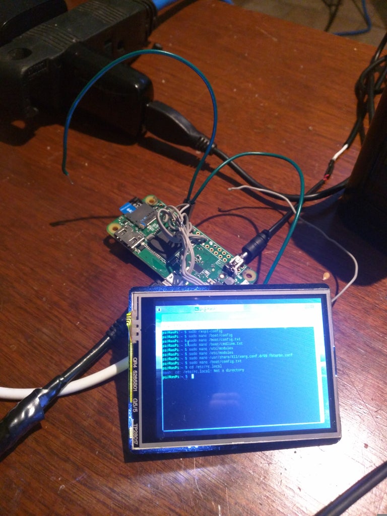 Rasberry Pi Zero W With Arduino TfT (ili9341)