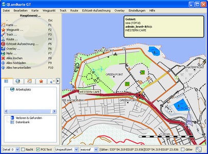 Open the Map in QlandkarteGT