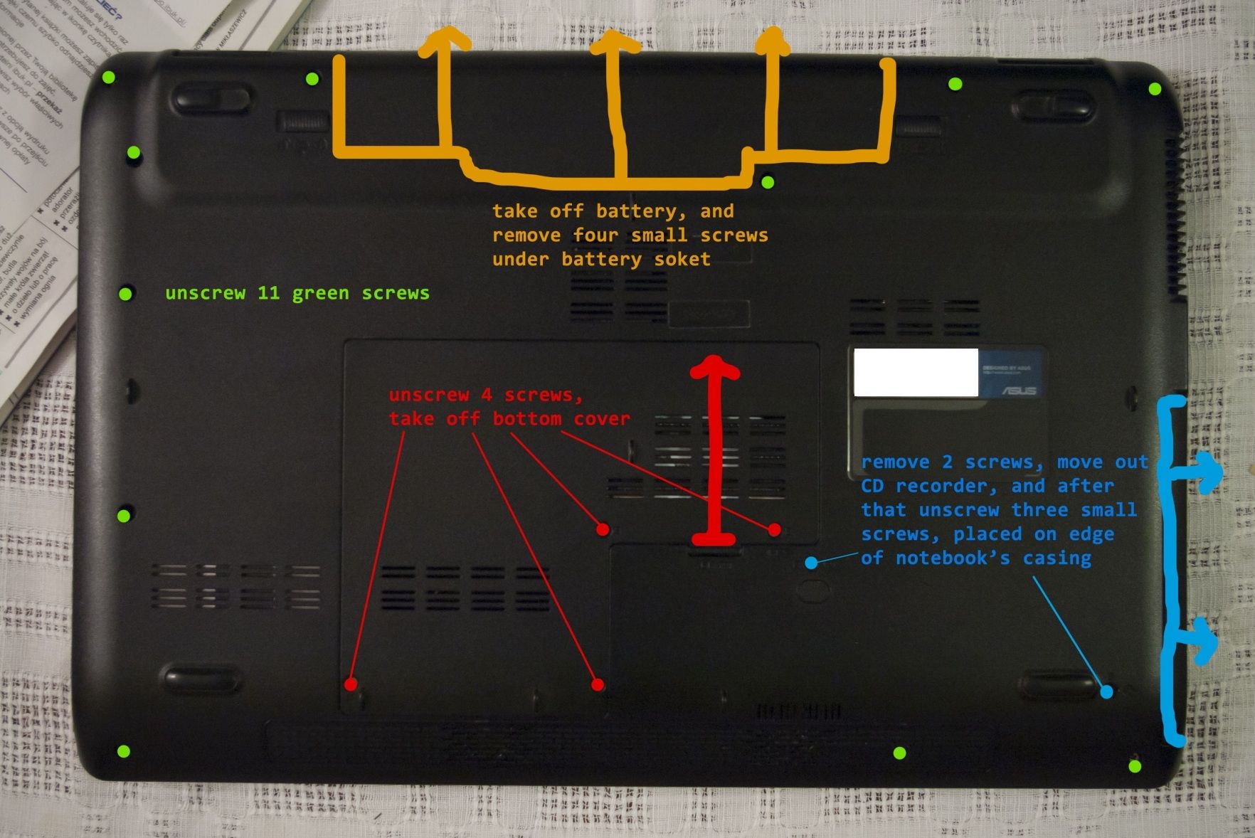 Disassembling ASUS K72 Series : 10 Steps - Instructables