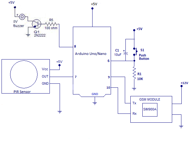 Automatic Anti Theft Alarm and Alert System Using Arduino & GSM Module ...