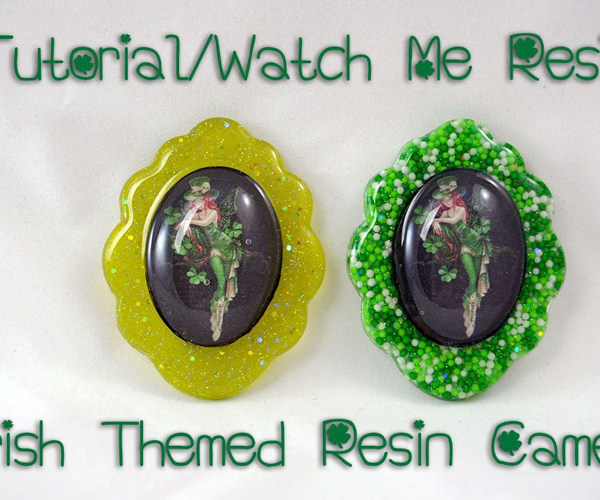 Resin Irish Themed Cameo Pendant