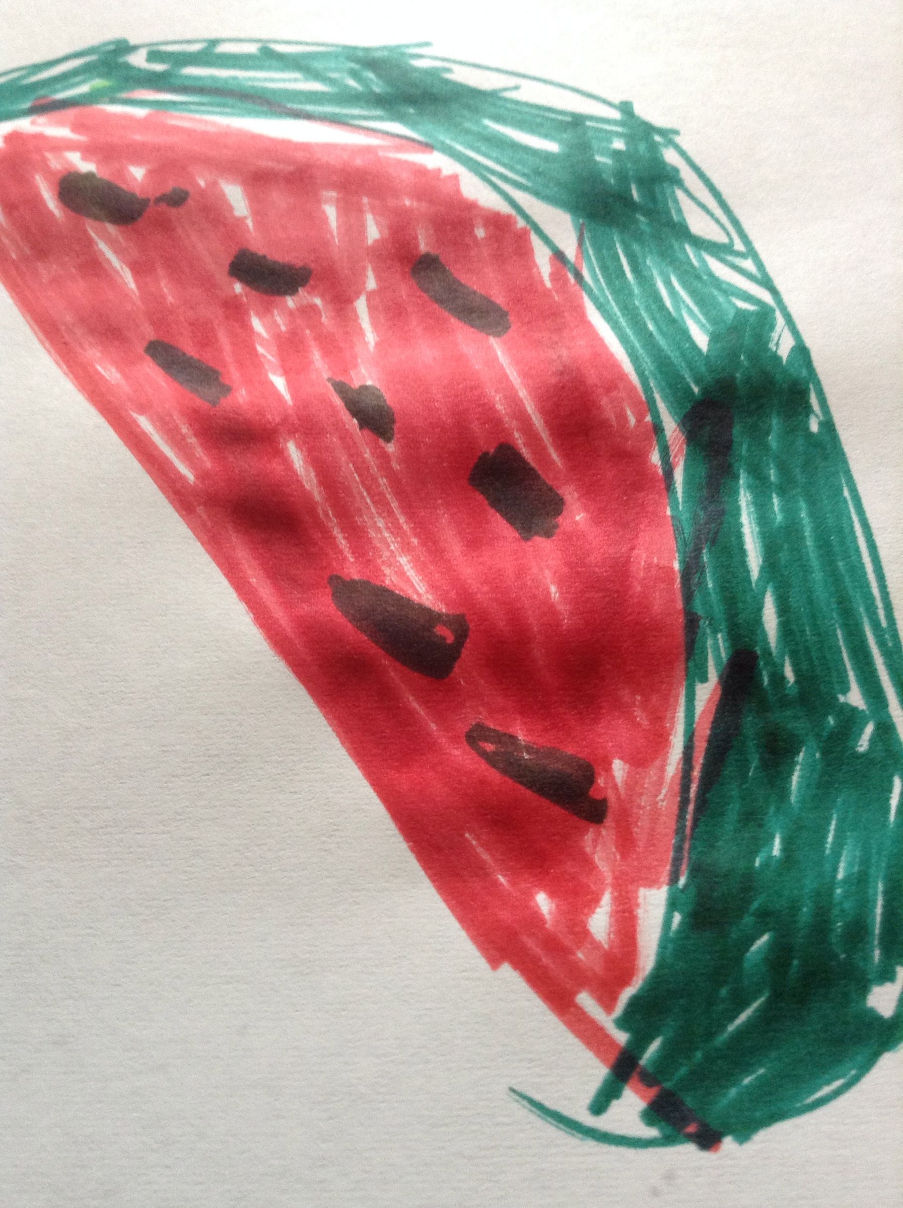 How to Draw a Watermelon Slice