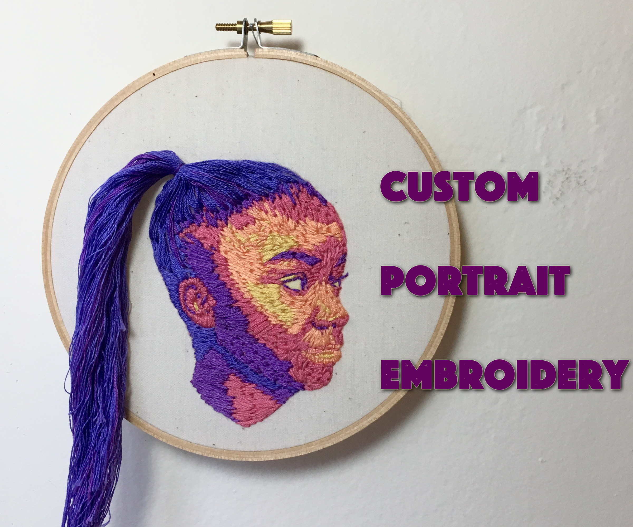Rainbowscale Portrait Embroidery