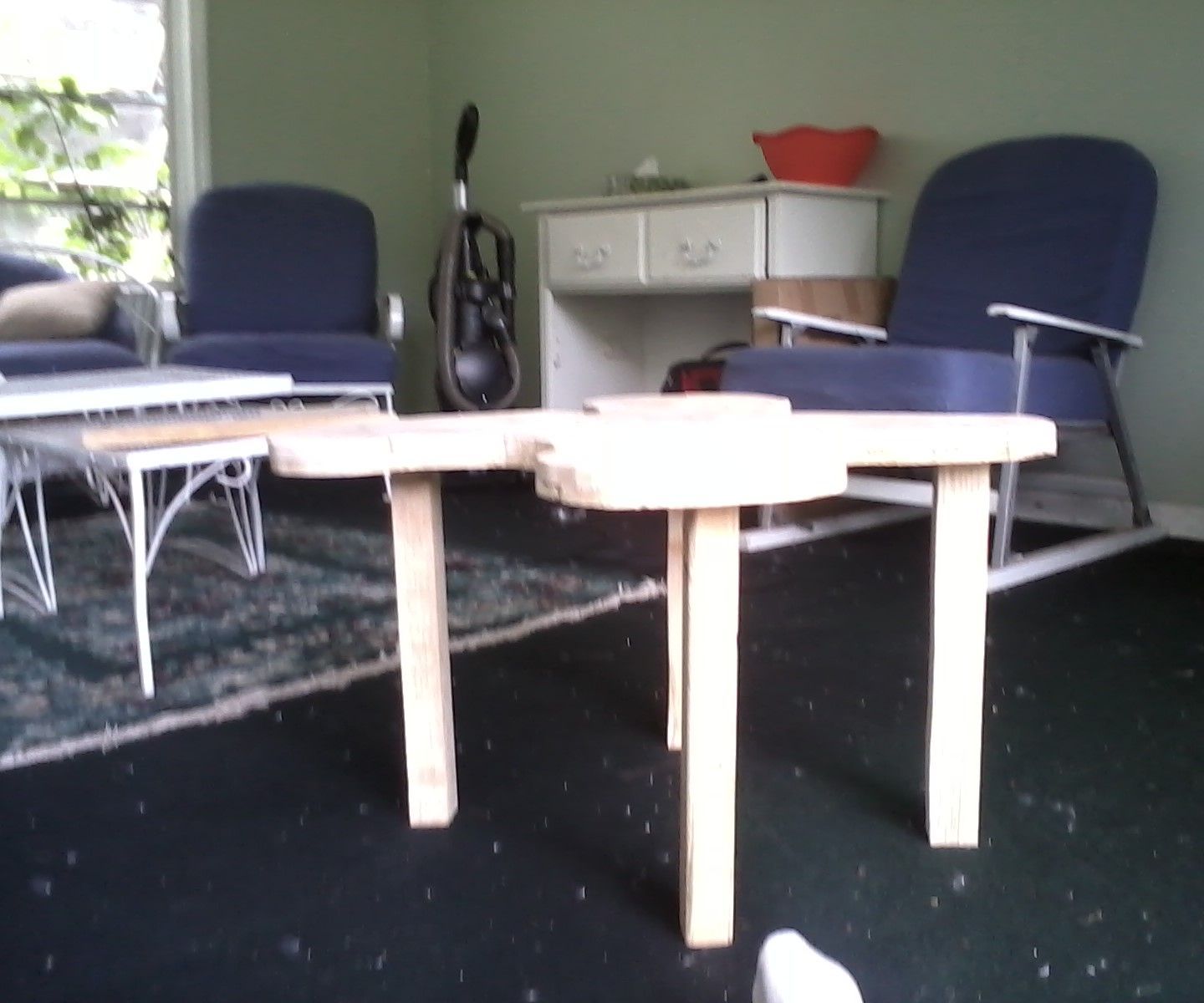 Abstractly Designed Pallet Fireside Table 