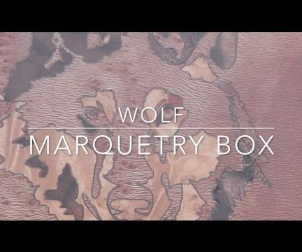 Wolf Marquetry Box