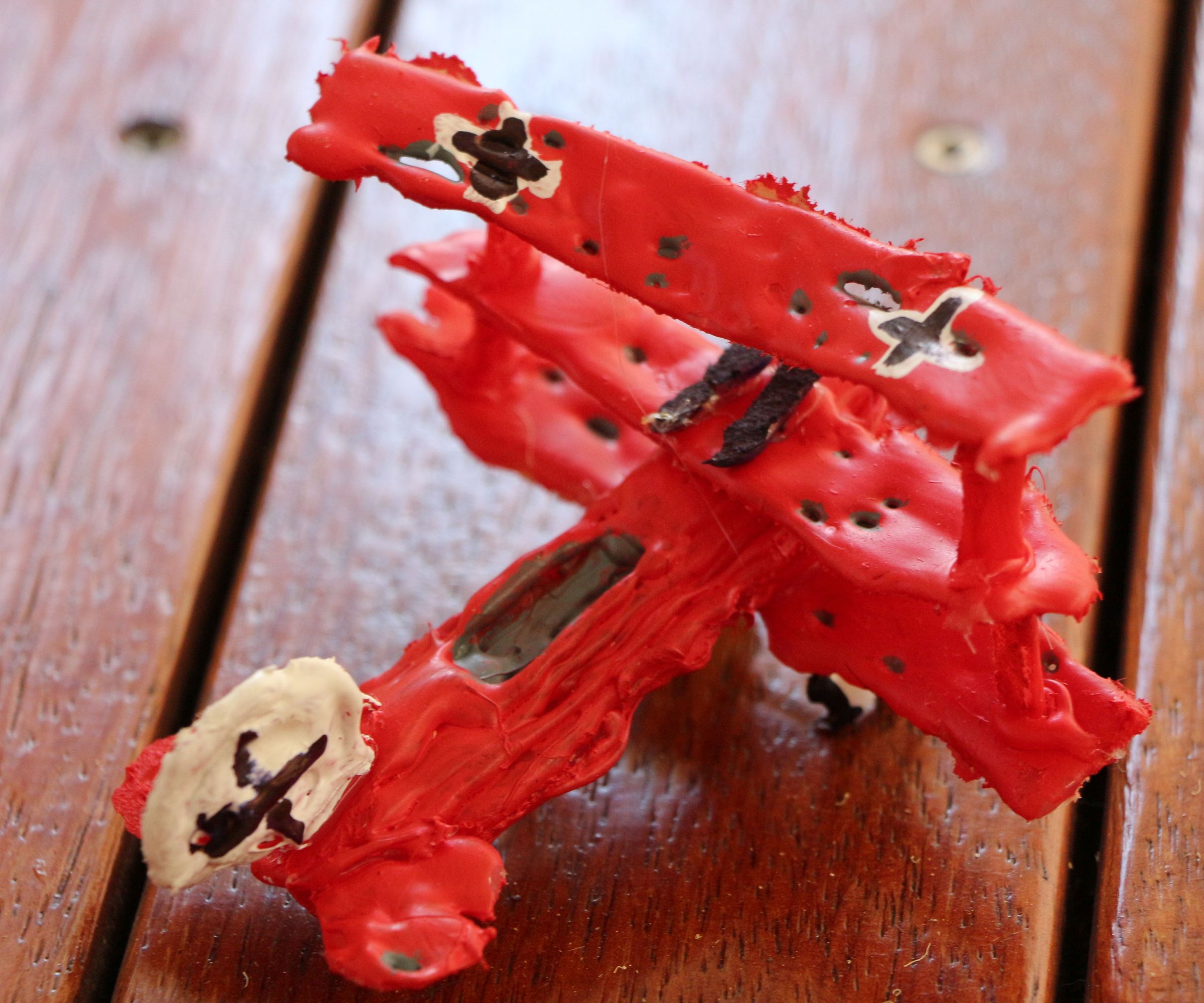 3D Red Barron From Hot Glue