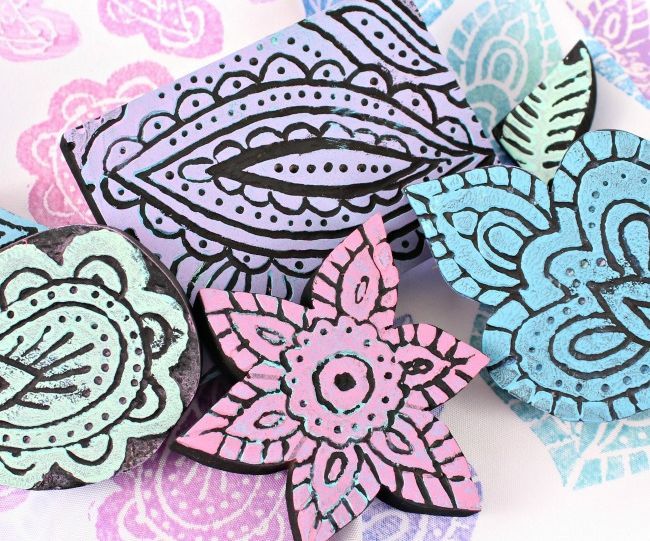 Easy Carved Wood Printing Blocks