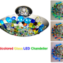 Multicolored Glass LED Chandelier