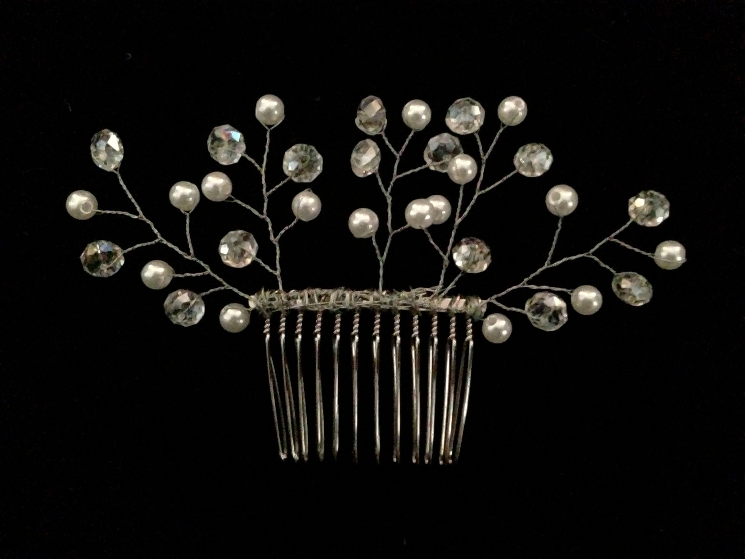 {THERESA} Beaded Floral Spray Part1of2: DIY Bridal Beaded Floral Hair Comb