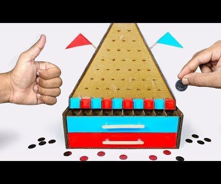 How to Make PLINKO Money Making Board Game From Cardboard DIY