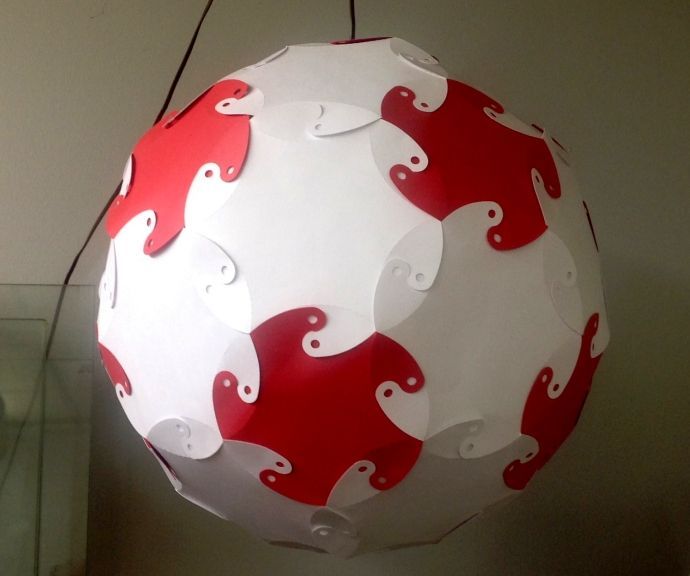 Soccer Ball Lamp Shade with Yin Yang connections