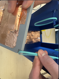 Attache Plate to Stands With Rubber Bands