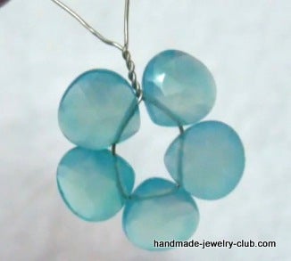 How to Make Flower Pendant Using Tear Drop Beads