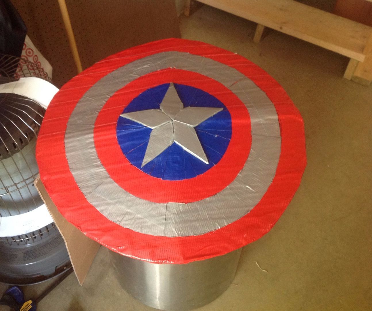 How to Make a Captain America Shield Out of Cardboard and Duct Tape!
