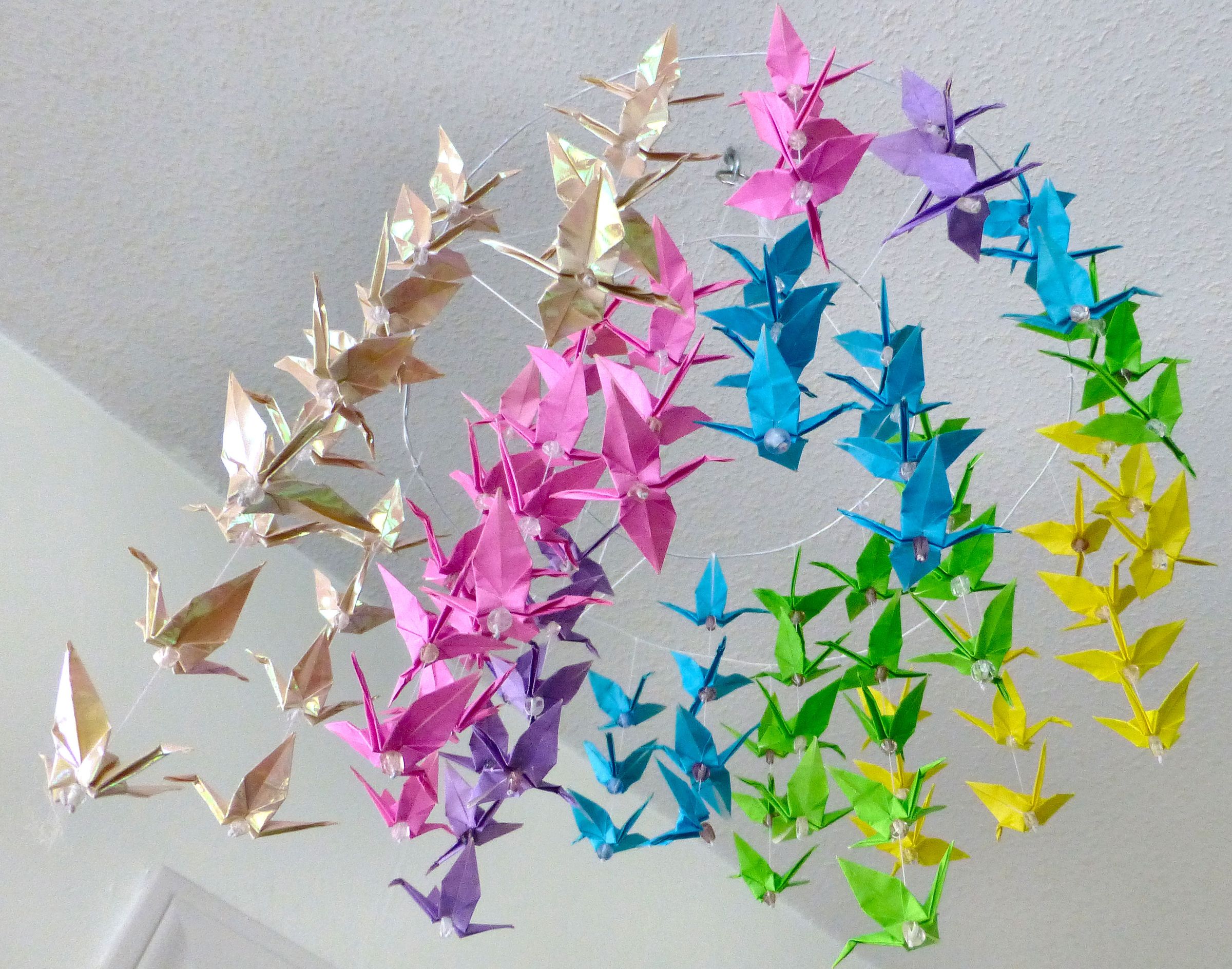 Colourful Crane Mobile 4 Steps (with Pictures) Instructables