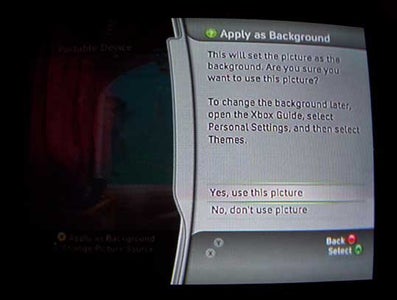Set the Image As Your Xbox 360 Wallpaper.