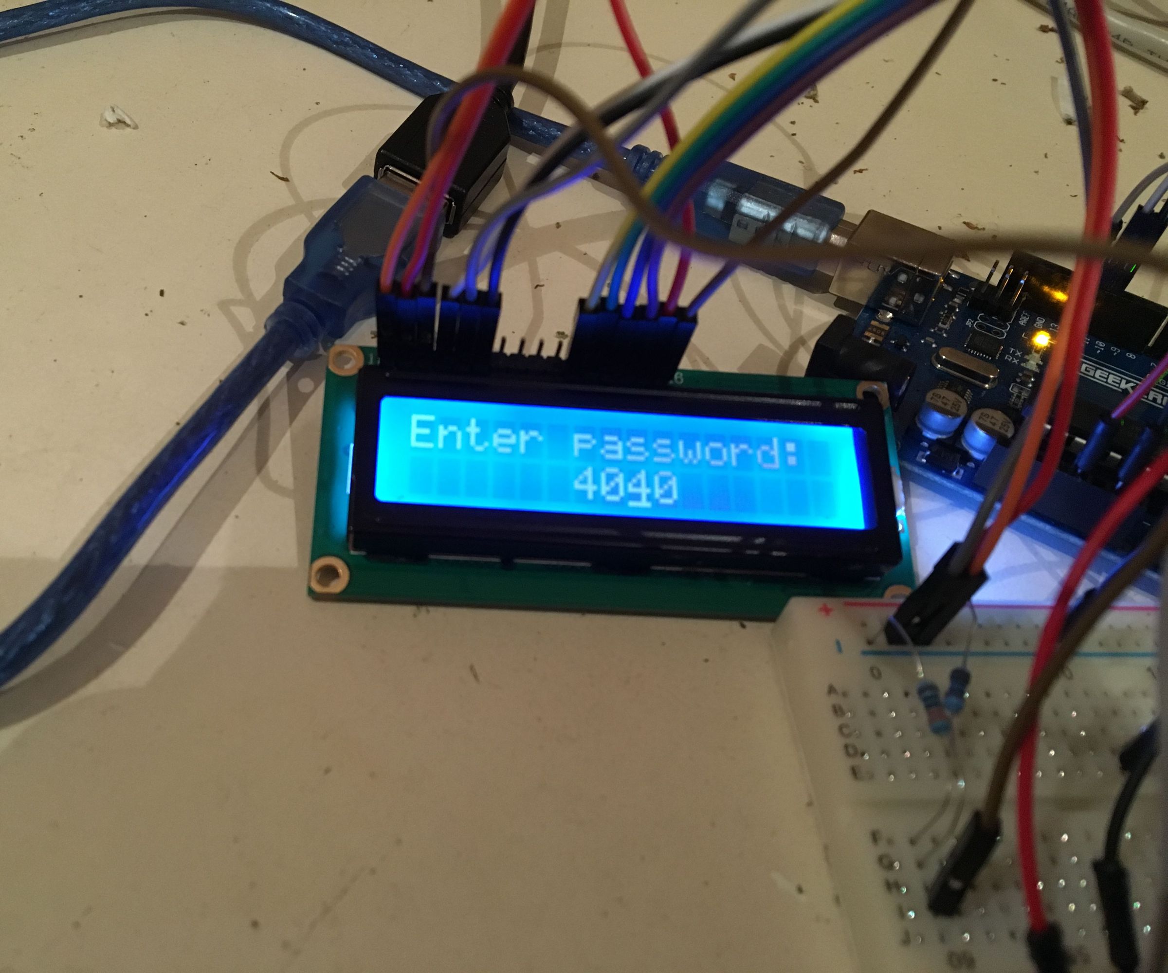 Arduino Uno R3 1602 LCD Safe Lock With Joystick Control