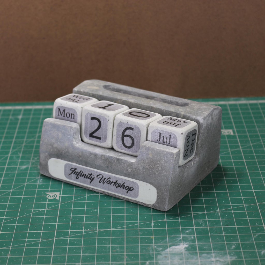 Concrete Calendar With Dedicated Phone Stand 8 Steps (with Pictures