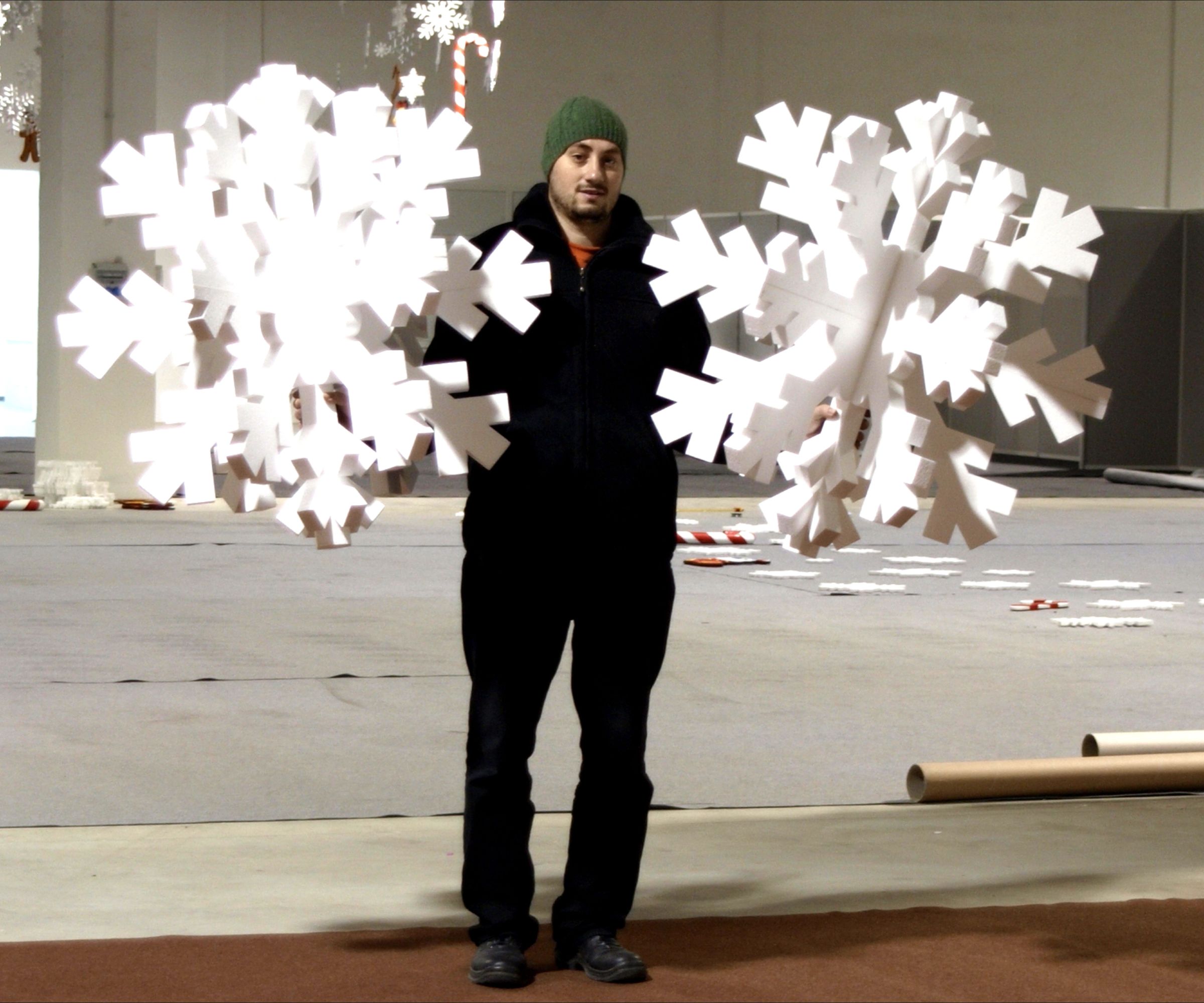 3D Puzzle Styrofoam Snowflakes