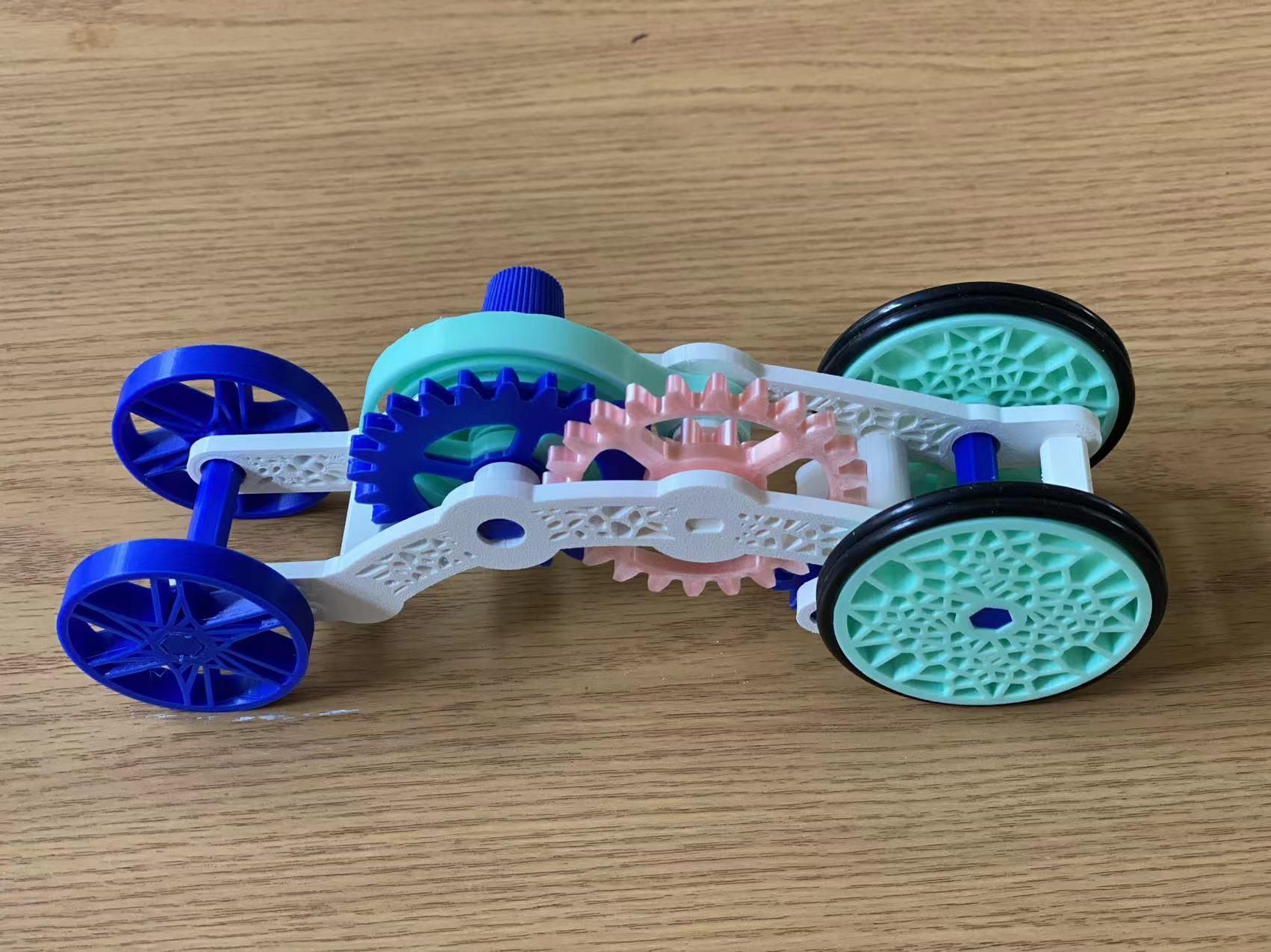 3DPrinted Stylish Windup Motor Car 16 Steps (with Pictures