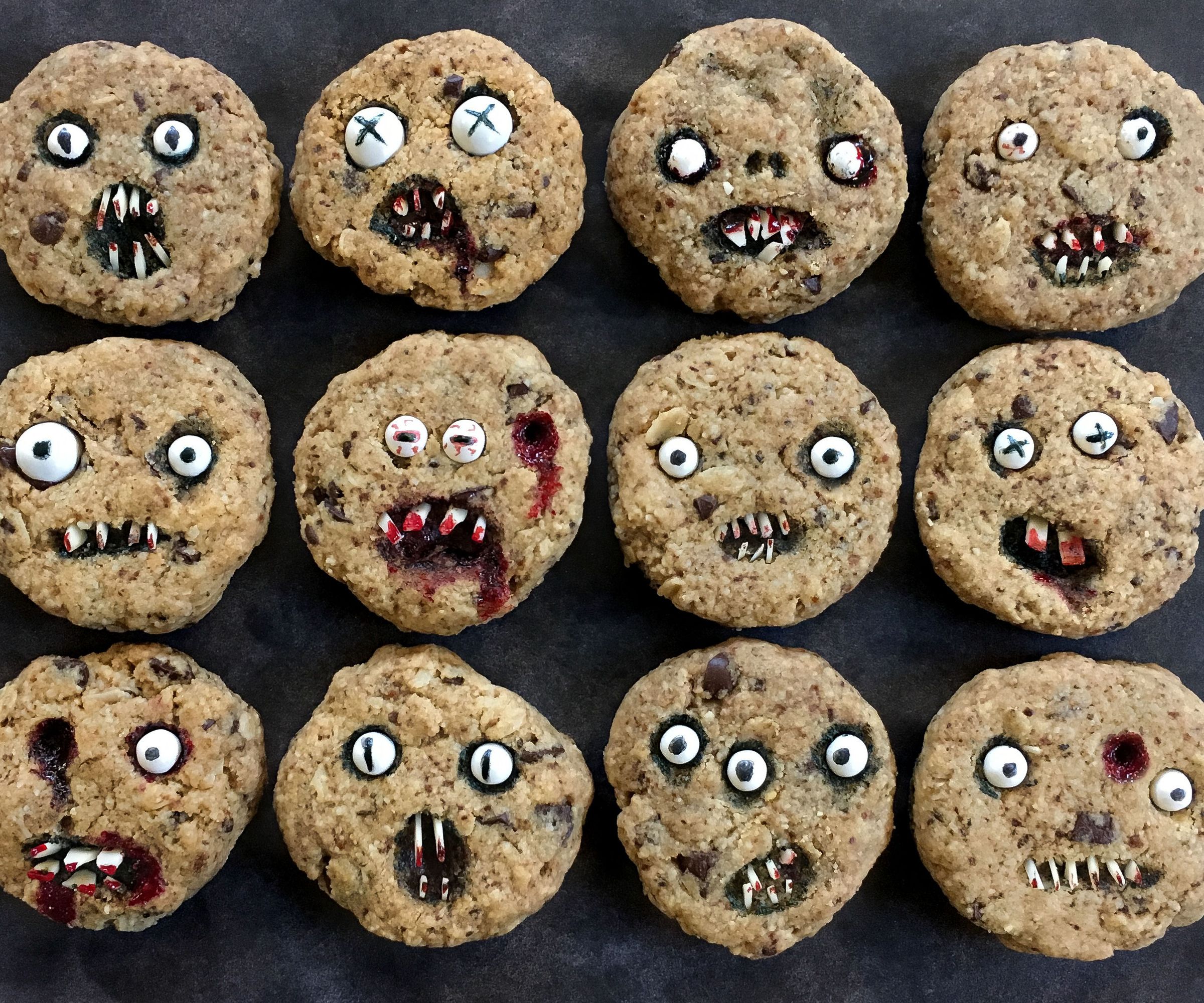 Creepy Chocolate Chip Cookies