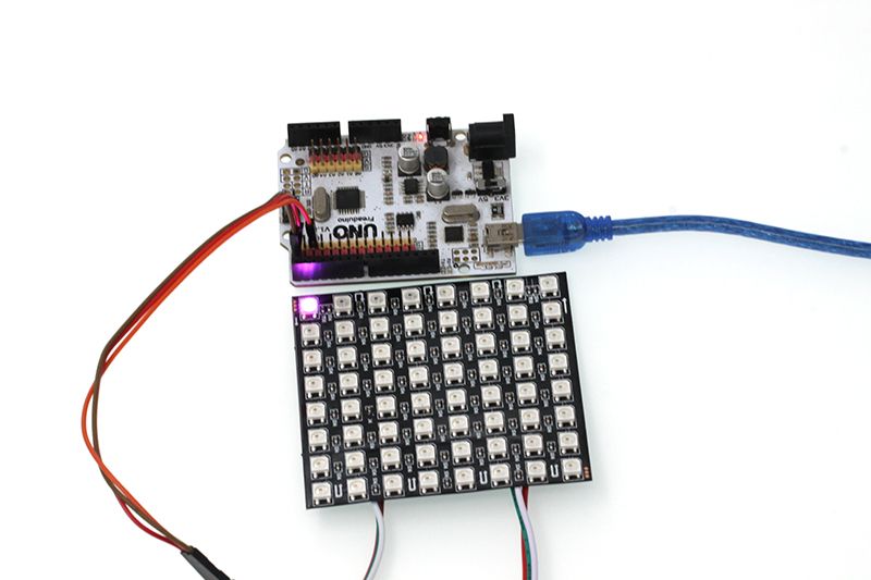 Light the First Bead on 8*8 NeoPixels Matrix With Arduino : 9