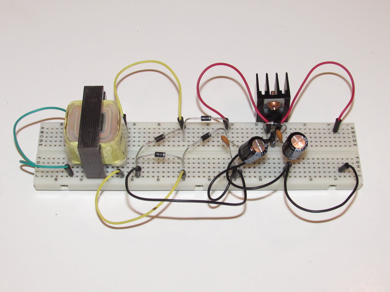 AC to DC Conversion : 3 Steps Circuit Diagram