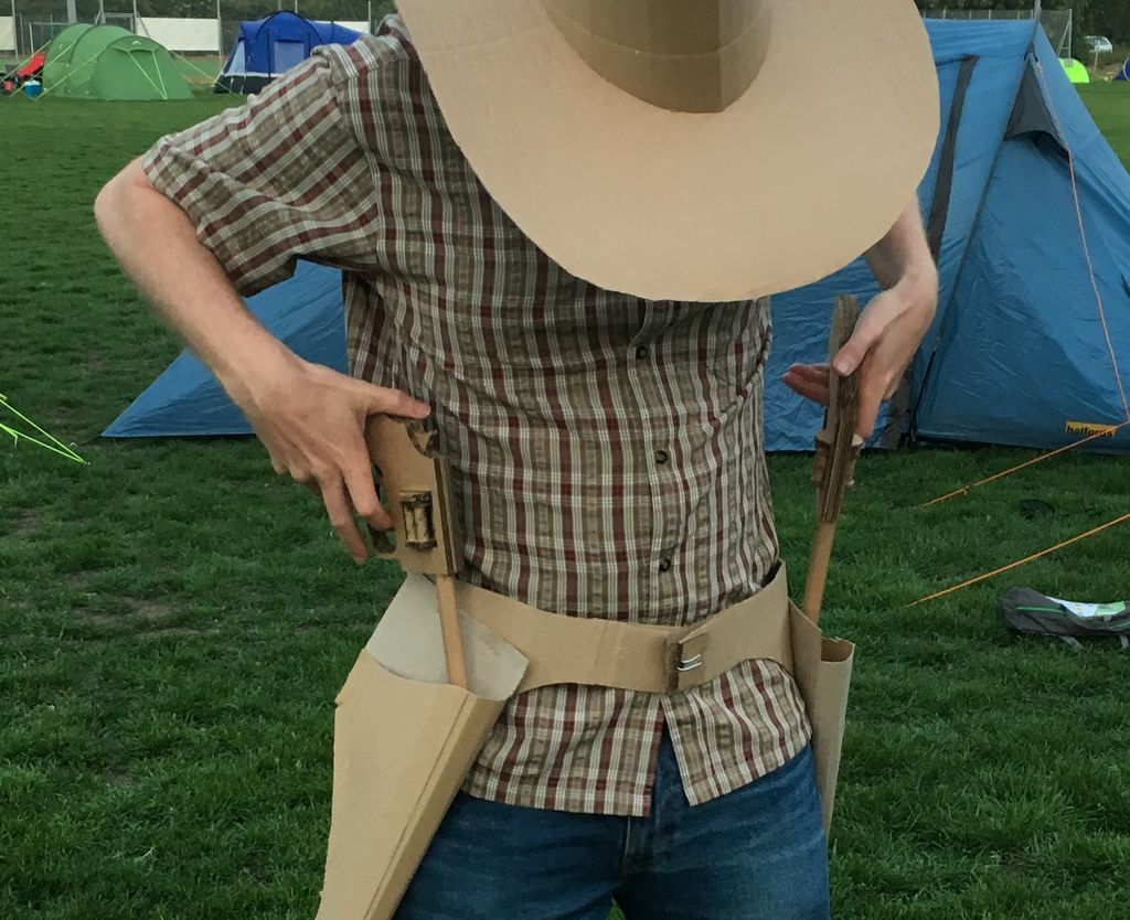 Cardboard Cowboy Costume 6 Steps