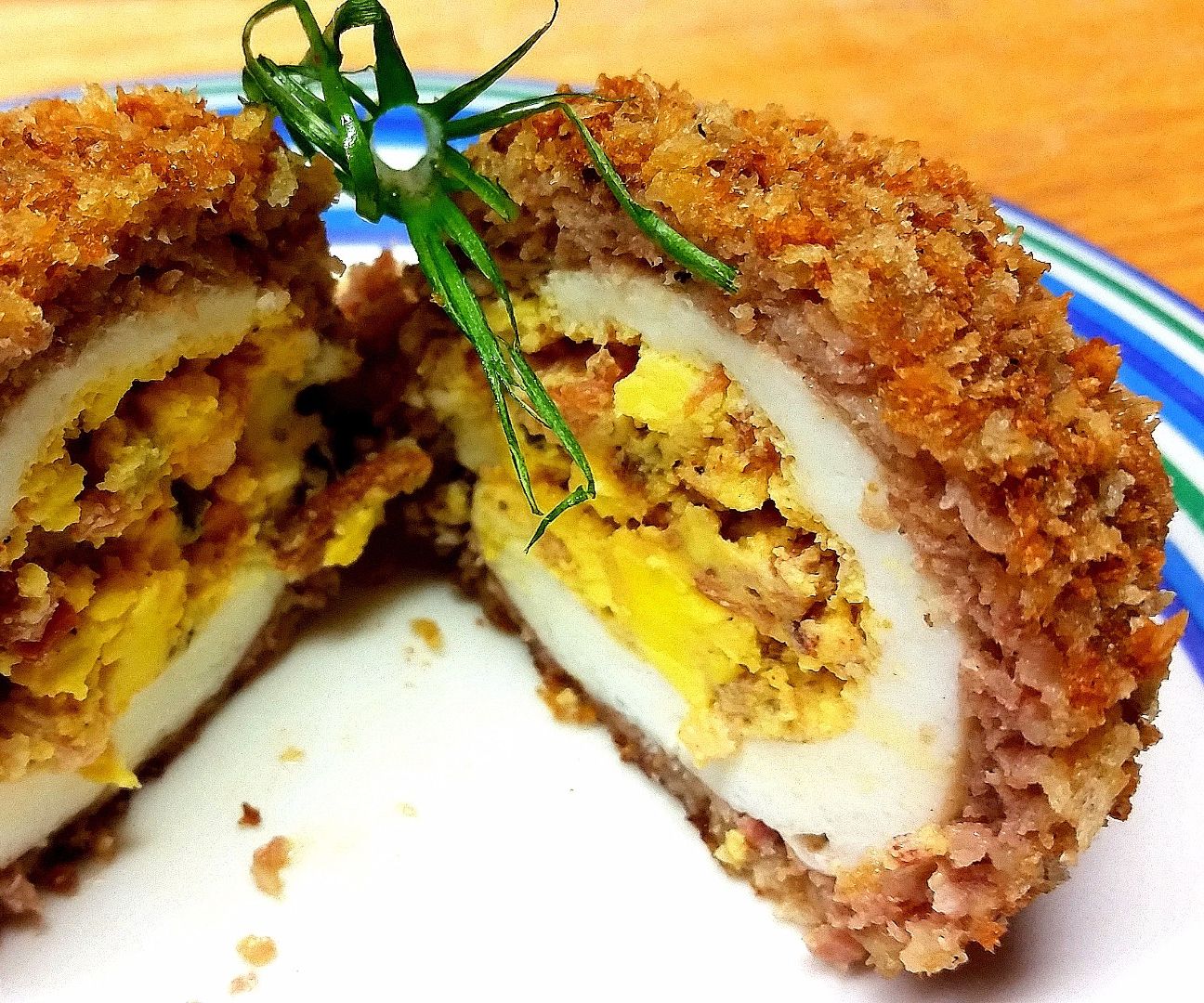Over the Top Triple Bacon Deviled Scotch Egg
