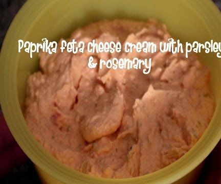 Paprika Feta Cheese Cream With Parsley & Rosemary