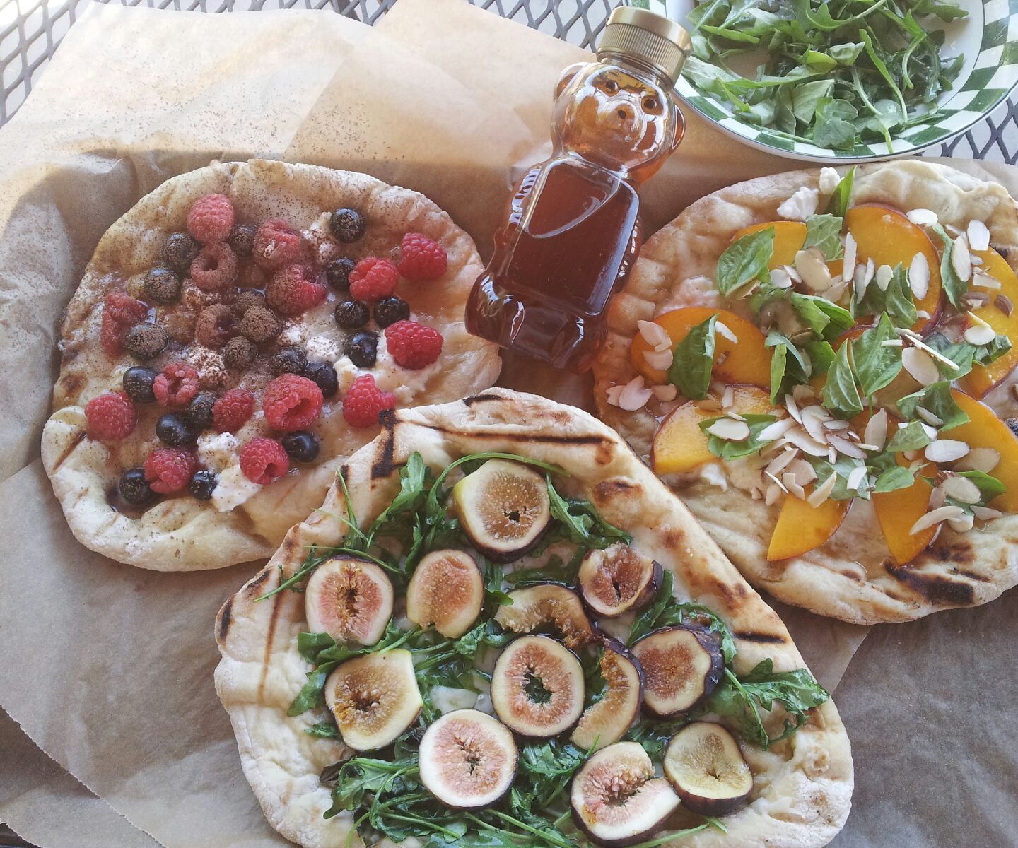 Fruit Pizzas With Honey